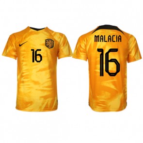 Netherlands Tyrell Malacia #16 Replica Home Stadium Shirt World Cup 2022 Short Sleeve
